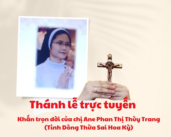 Trực tuyến lễ khấn trọn của chị Ane Phan Thị Thùy Trang (Tỉnh Dòng Thừa Sai Hoa Kỳ)