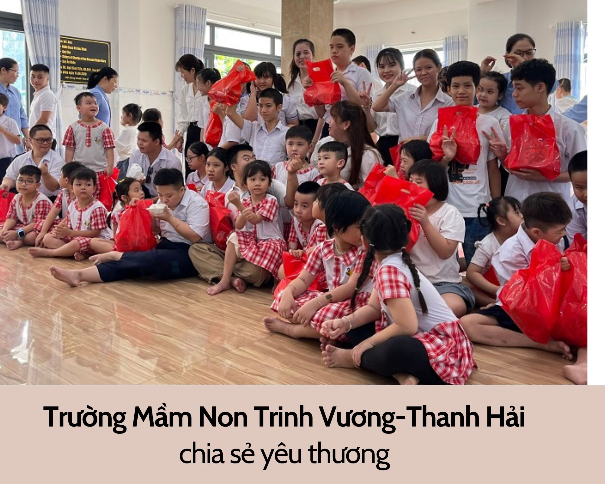 Trường mầm non Trinh Vương – Thanh Hải chia sẻ yêu thương